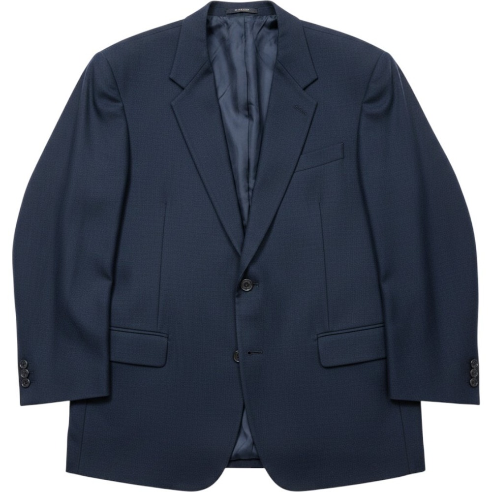 Eddie Bauer Blazer Mens 46 Navy Blue Linen Cotton Blend Suit‎ Jacket Preppy Core